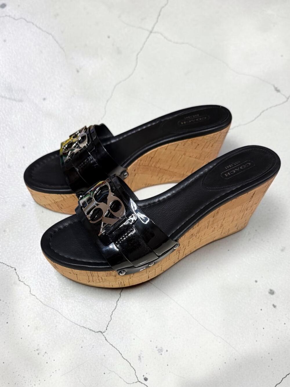 Y2K Coach A8379 Jen Wedge Platform Sandal Size 9B